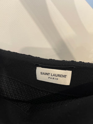 Saint Laurent Black Sequin One Shoulder Top Size FR 38 (UK 10)