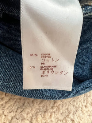 Louis Vuitton Skinny Jeans with Gold Zip Details and Logo Embroidery Size FR 34 (UK 6)