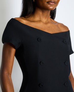 Christian Dior Off Shoulder Barr Jacket with Wide Leg Trouser Set Size UK 14 RRP Jacket £3200 Trouser RRP £1700