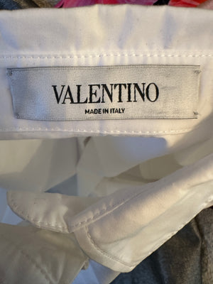 Valentino White Long Sleeve Cotton Button Down Playsuit Size IT 36 (UK 4)