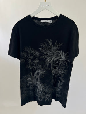 Christian Dior Black Palm Tree T-Shirt FR 36 (UK 8)