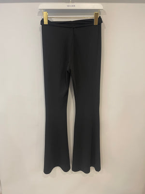 Magda Butrym Black Trousers with Belt Flower Detail Size FR 34 (UK 6)