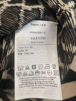 Valentino Black and Beige Wool Vlogo Jumper Size XS (UK 6)