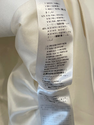 Alexander McQueen White Blazer Jacket and Matching Trousers Set with White Button Details Size IT 42/44 (UK 10/12)
