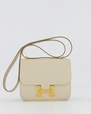 Hermès Constance III 18 Miroir Bag in Craie Epsom Leather with Gold Hardware