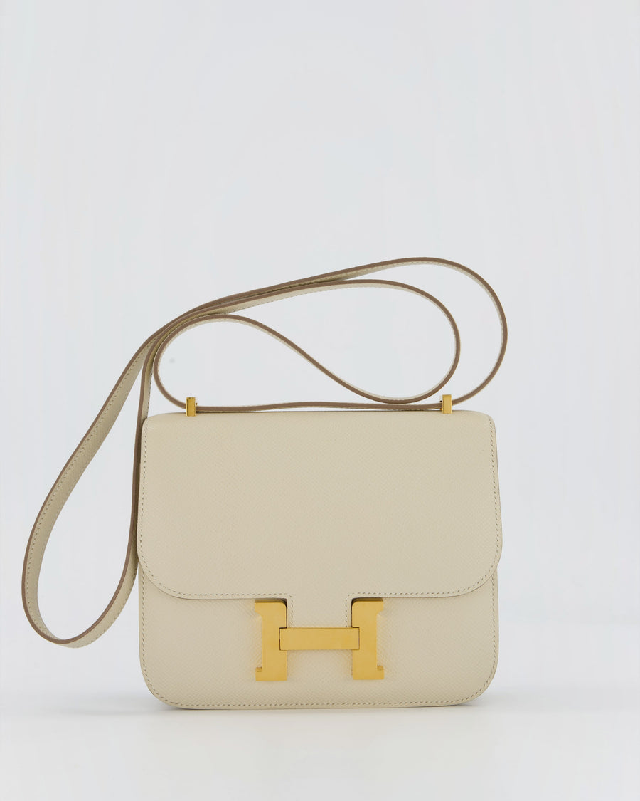 Hermès Constance III 18 Miroir Bag in Craie Epsom Leather with Gold Hardware