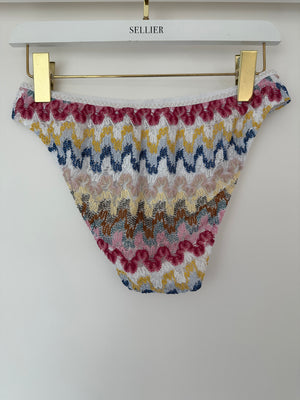 Missoni White and Multicolour Crochet Bikini Set Size IT 42/48 (UK 10/16)