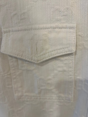 Gucci White Denim GG Jacquard Mini Dress Size IT 36 (UK 4) RRP £1,850