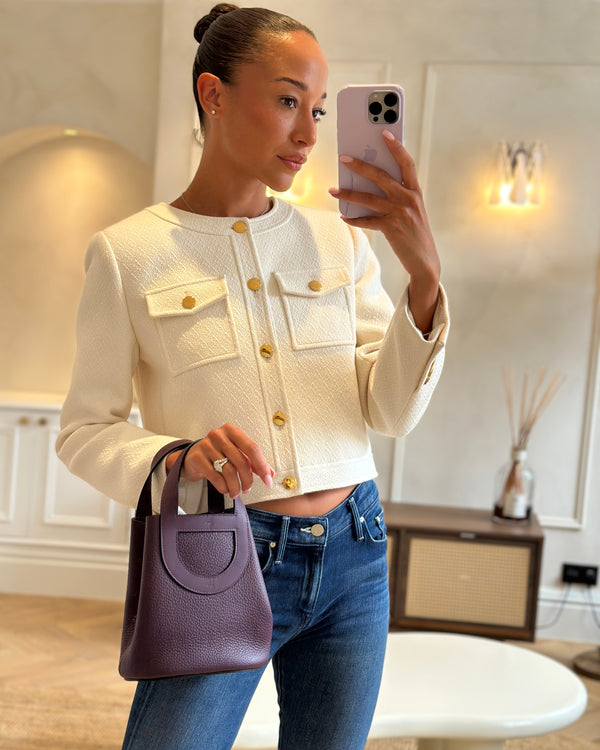 Hermès In-The-Loop 18 Bag in Cassis Clemence Leather with Gold Hardware
