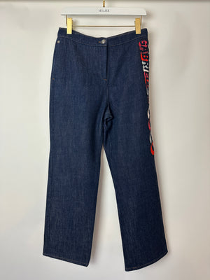 Chanel Dark Indigo "Gabrielle Coco" Straight Leg Jeans Size FR 40 (UK 12)