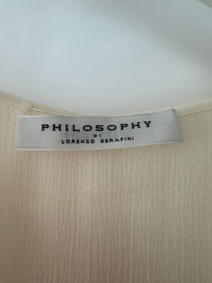 Philosophy Di Lorenzo Serafini Cover Up Dress With Hood & Lace Detail IT 38 (UK 6-8)