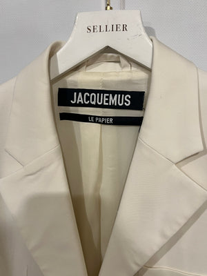 Jacquemus Ivory Le Papier La Veste d'Homme Blazer Jacket Size FR 36 (UK 8) RRP £700
