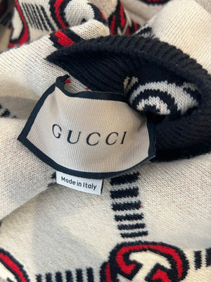 Gucci Beige, Black and Red Reversible GG Monogram Reversible Mini Dress Size S (UK 8)