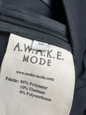 Awake Black Laser Cut Multi Circle Long Skirt FR 36 (UK 8)