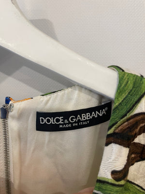 Dolce & Gabbana Multicolour Short-Sleeve Majolica Printed Mini Dress Size IT 42 (UK 10)