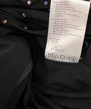 Alex Perry Black Ruched Mini Dress with Multi-Colour Crystal Embellishments and Cut Out Details Size UK 10 RRP £1,250