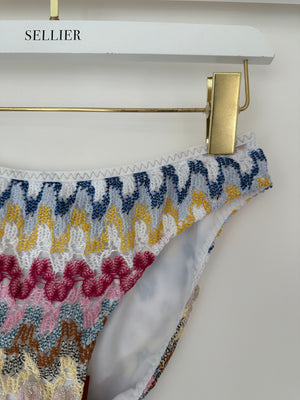 Missoni White and Multicolour Crochet Bikini Set Size IT 42/48 (UK 10/16)