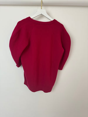 Alexander McQueen Pink Pull Over Knitted Short Sleeve Jumper Size XS (UK 4)