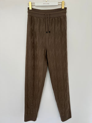 Hermes "H" Wool Jogging Pants In Gris/Etoupe Size FR 40 (UK 12)