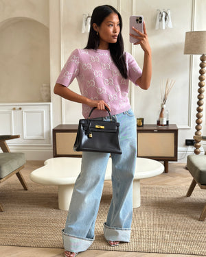 *FIRE PRICE* Hermès Vintage Kelly Retourne 28cm Bag in Navy Box Leather with Gold Hardware