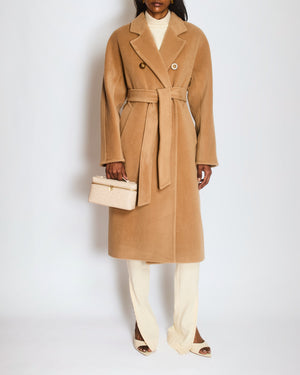 Max Mara Beige Wool Double-Breasted Coat Size IT 36 (UK 4)