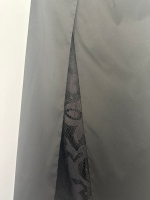 La Perla Black Midi Skirt with Lace Slip Detail Size IT 40 (UK 8)