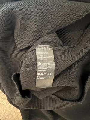 Zimmermann Black Wool Jumper with Balloon Sleeves and Bow Detail Size 0 (UK 8)