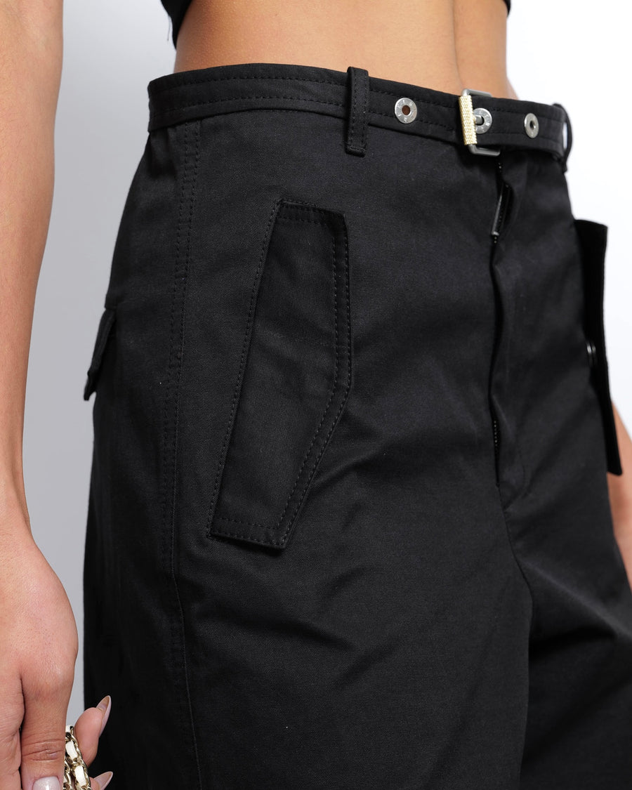 Dion Lee Black Cargo Trousers with Buckle Details Size S (UK 8) RRP £490