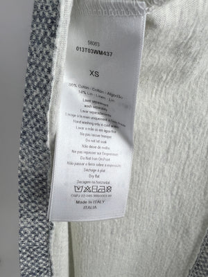 Christian Dior Navy, White Printed Le Soleil T-Shirt Size XS (UK 6)