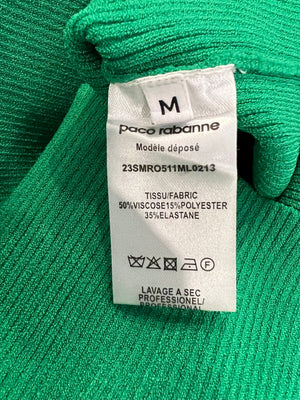 Paco Rabanne Green Mini Dress with Crystal Embellished Neckline and Straps Size M (UK 10) RRP £1,200