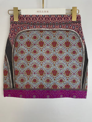 Louis Vuitton SS/10 Grey Brocade Mini Skirt Size FR 34 (UK 6)