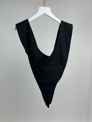 Racil Black Wool Waistcoat with Crisscross Back Detail FR 34 (UK 6)