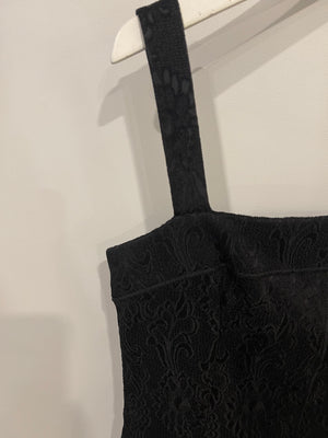 Dolce & Gabbana Black Floral Embroidered Midi Sleeveless Dress Size IT 42 (UK 10)