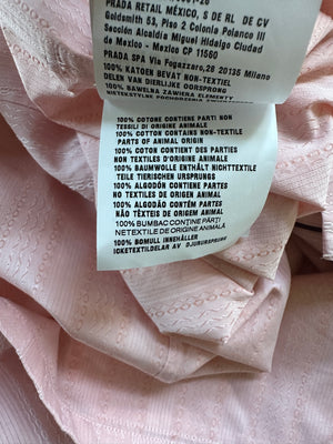 Prada Peach Cotton Shirt with Contrast Trim Size FR 36 (UK 8) RRP £1560