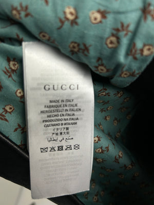 Gucci Black and Orange Leather Fringe and Studded Jacket in Size IT 36 (UK 4)