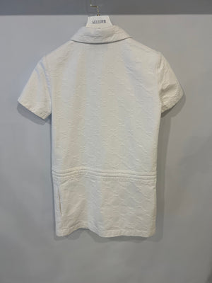 Gucci White Denim GG Jacquard Mini Dress Size IT 36 (UK 4) RRP £1,850