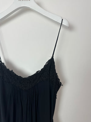 Zimmermann Black Lace Strap Jumpsuit with Pocket Detail Size 3 (UK 14)