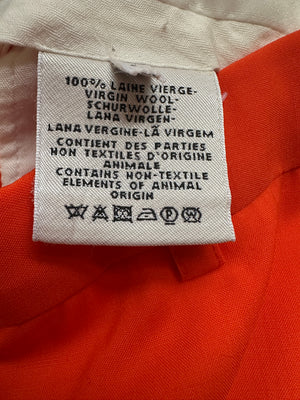 Hermes Bright Orange Tailored Trousers FR 38 Size UK 8