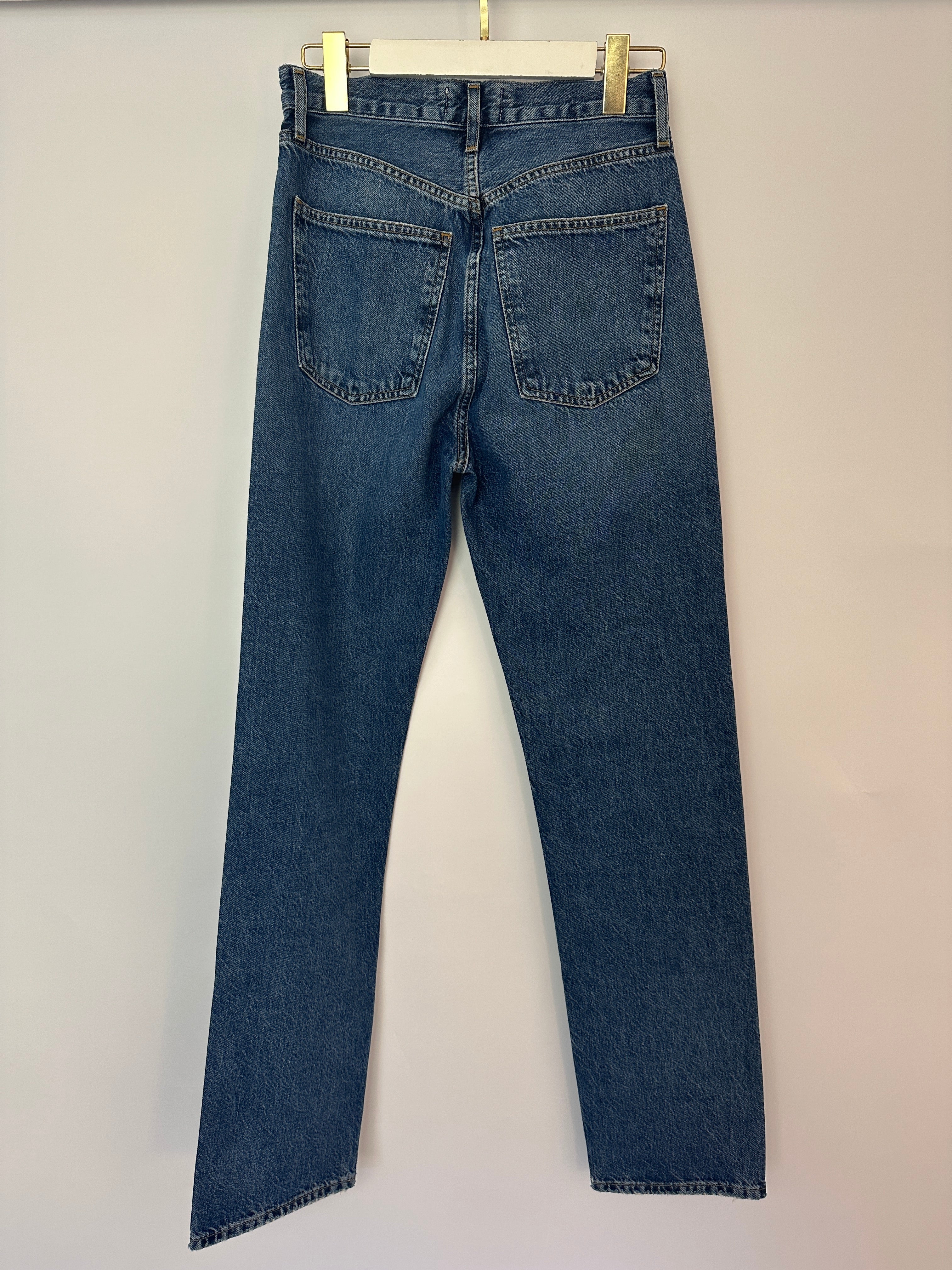 【関税込み】AGOLDE ブルー ストーブパイプ ジーンズ Agolde Blue Waist Straight-Leg Jeans Size 25 (UK 6) – Sellier