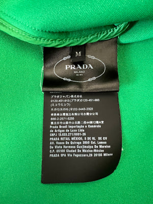 Prada Menswear Green Logo Zip-Up Jacket and Joggers Tracksuit Set Size S/M