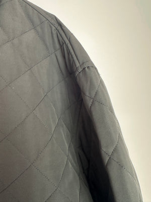 Totême Black Barn Quilted Oversized Jacket with Corduroy Collar and Trim Details Size L