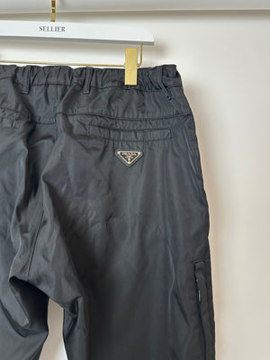 Prada Men's Black Re-Nylon Logo Trousers Size IT 50 (UK 40)