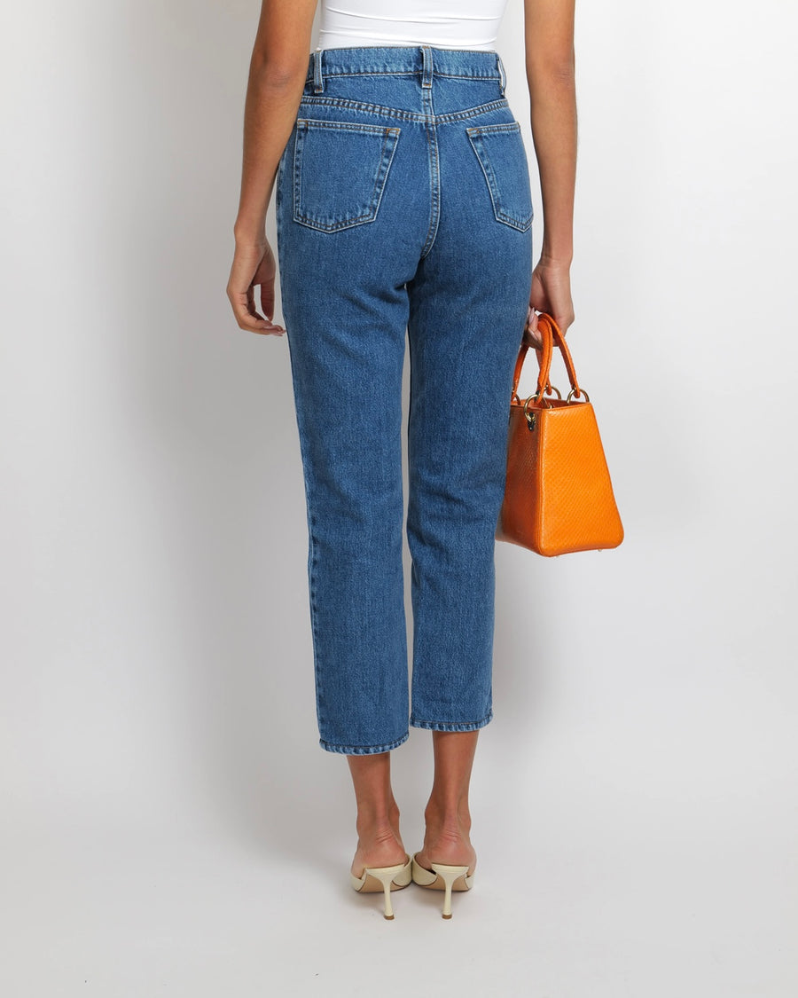 Magda Butrym Blue Denim Straight-Leg Jeans Size FR 36 (UK 8)