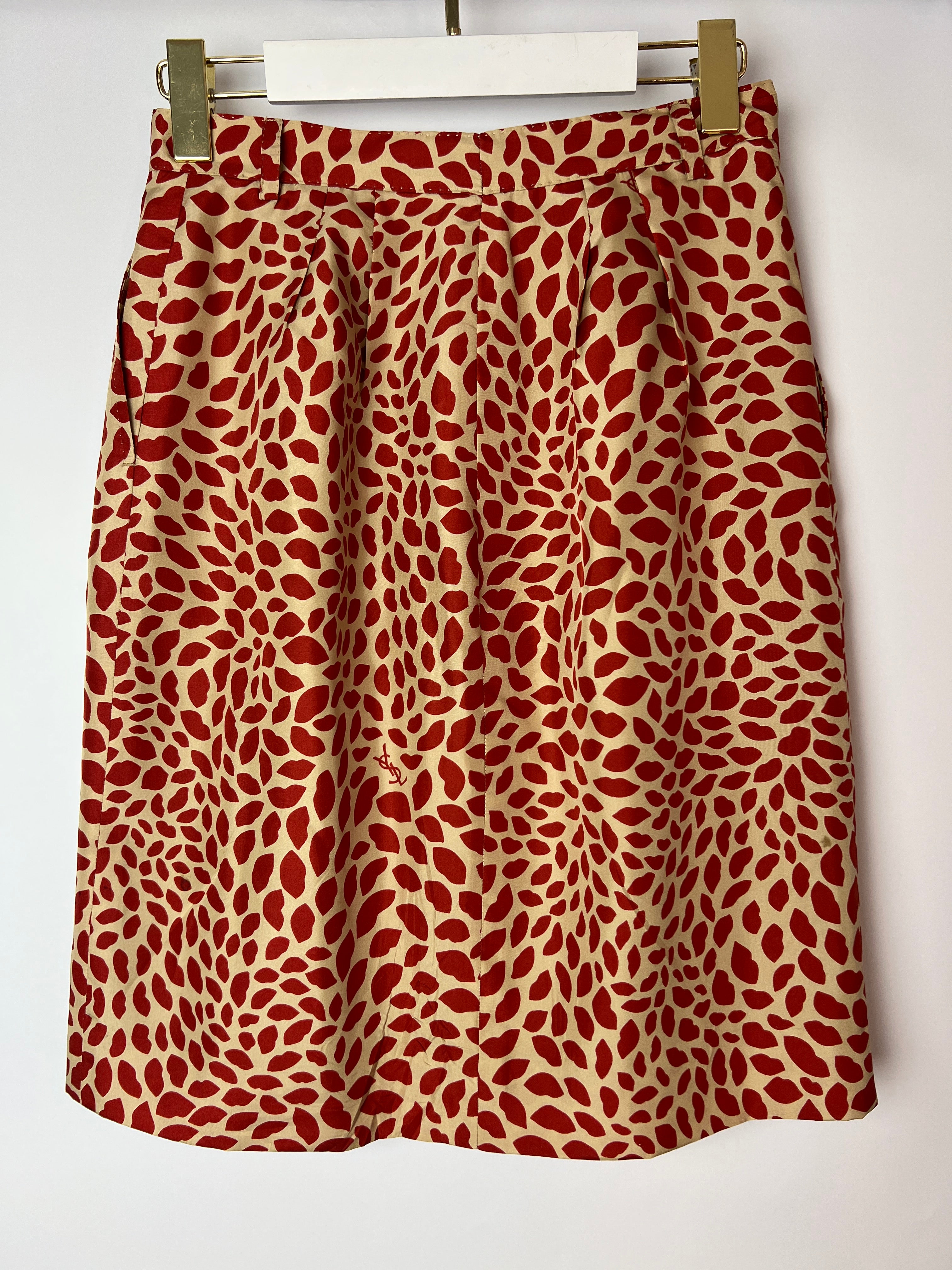 【関税・送料込み】SAINT LAURENT SKIRTS BEIGE SILK SKIRT Andrea Ruched Silk Satin Skirt in Beige | JOSEPH US