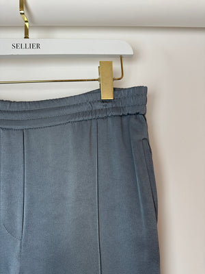 Brunello Cucinelli Blue Straight Leg Trousers with Side Stripe Detail Size IT 40 (UK 8)
