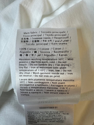 Valentino White VLTN Logo Print Cotton T-Shirt Size S (UK 8)