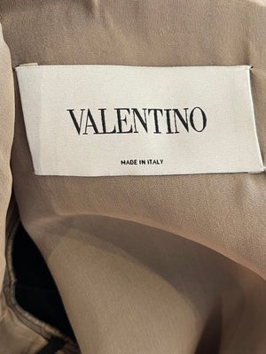 Valentino Navy and Black Lace Short-Sleeve Mini Dress Size IT 44 (UK 12)