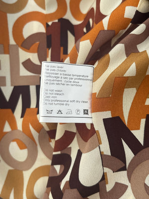 Chanel Brown Wool Jacket with Interior Silk Logo Prints Size FR 34 (UK 6)