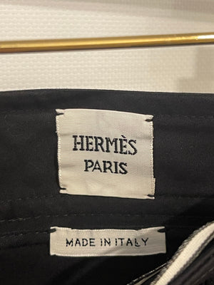 Hermès Black Tailored Cotton Shorts Size FR 34 (UK 6) RRP £980
