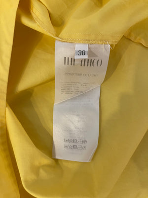 The Attico Yellow Button Down Shirt with Logo Detail Size IT 38 (UK 6)